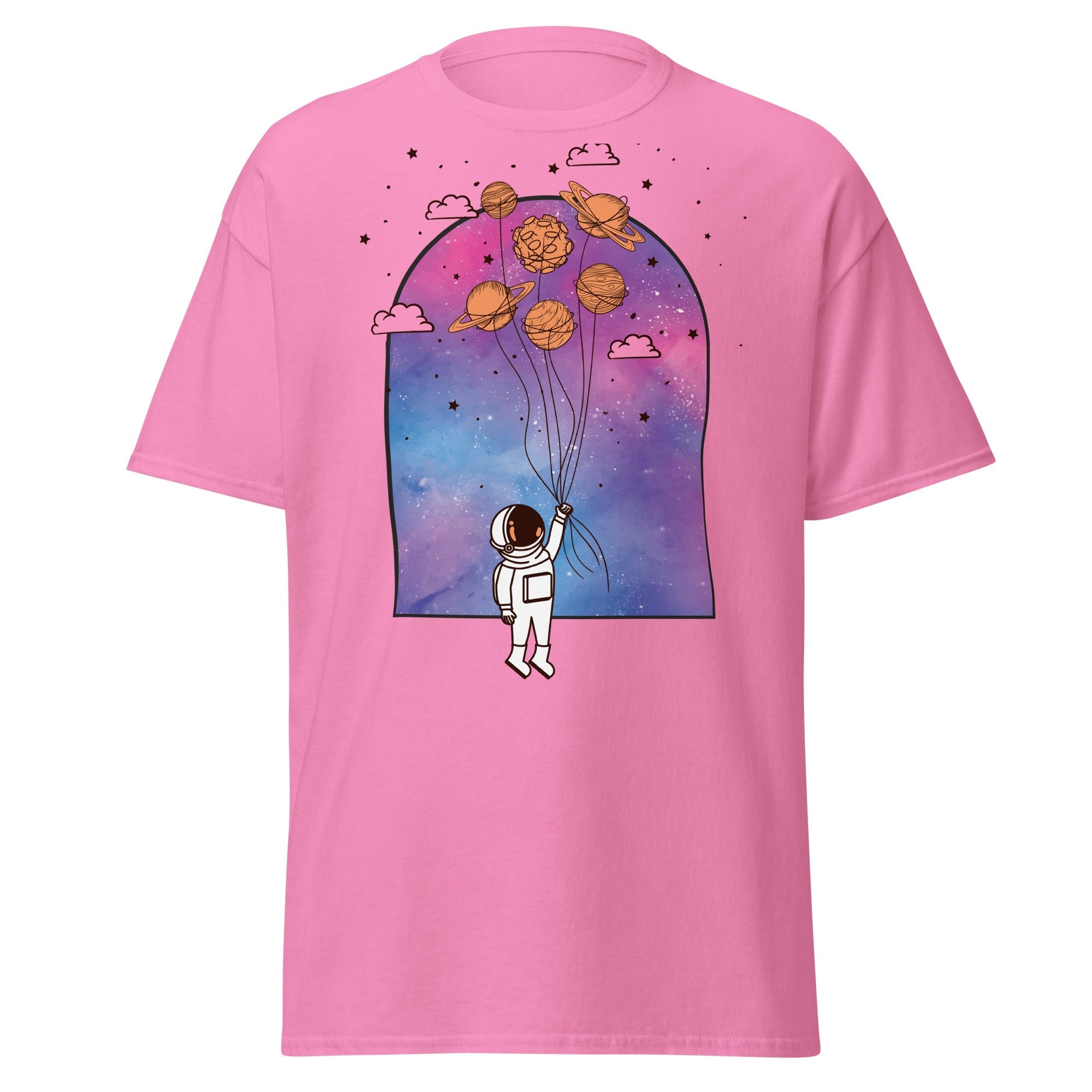 Interstellar Balloon Adventure Mens Graphic Space Tee - Kicks Shoelaces