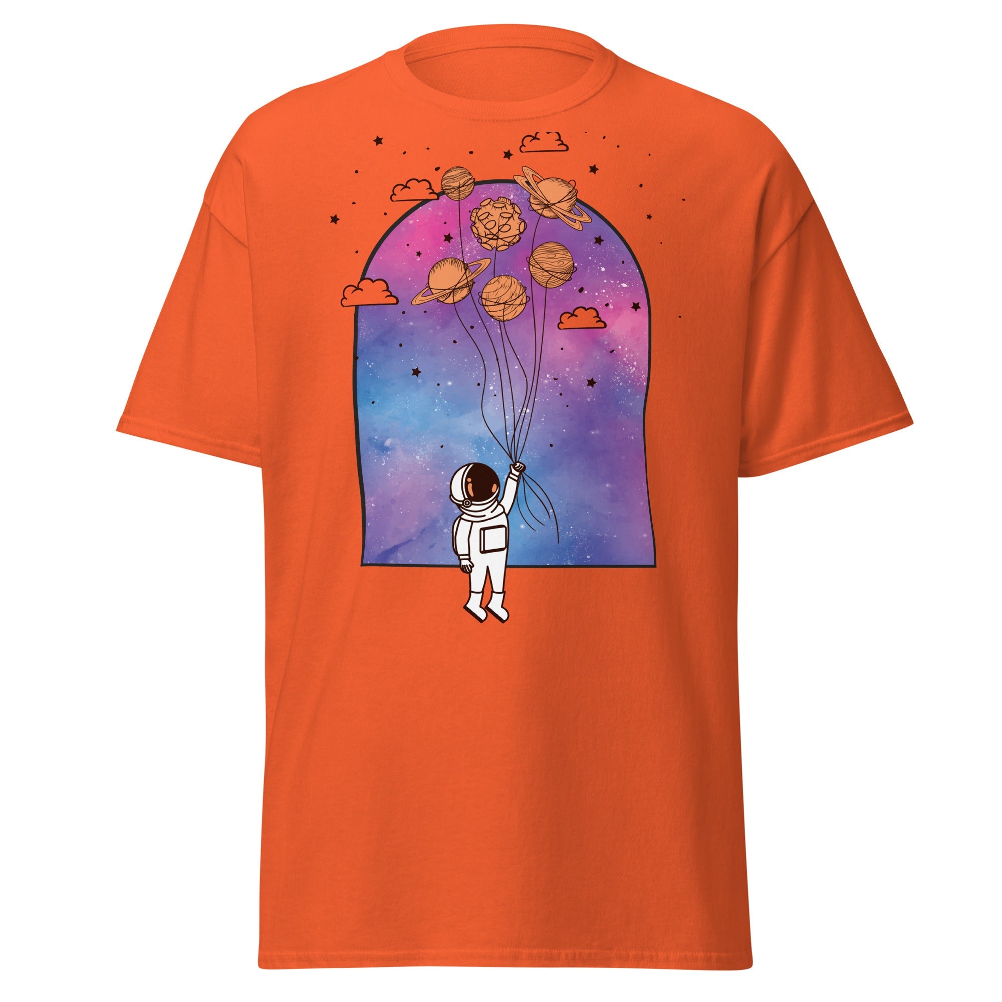 Interstellar Balloon Adventure Mens Graphic Space Tee - Kicks Shoelaces