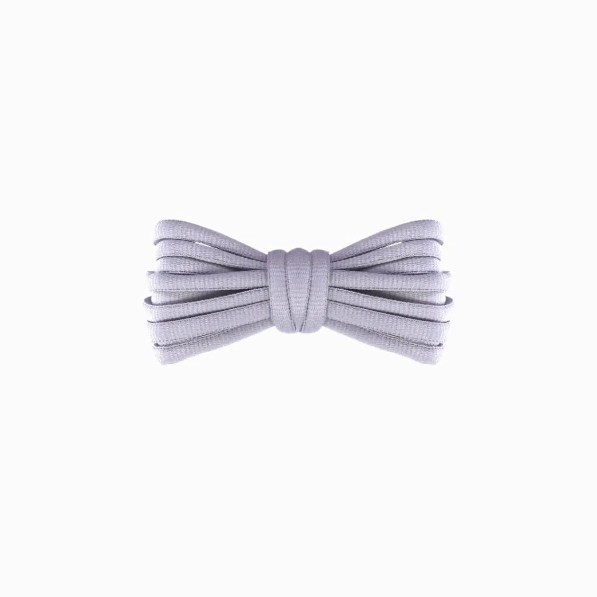 Light grey Nike Zoom Vomero 5 replacement laces, oval laces by Kicks Shoelaces.