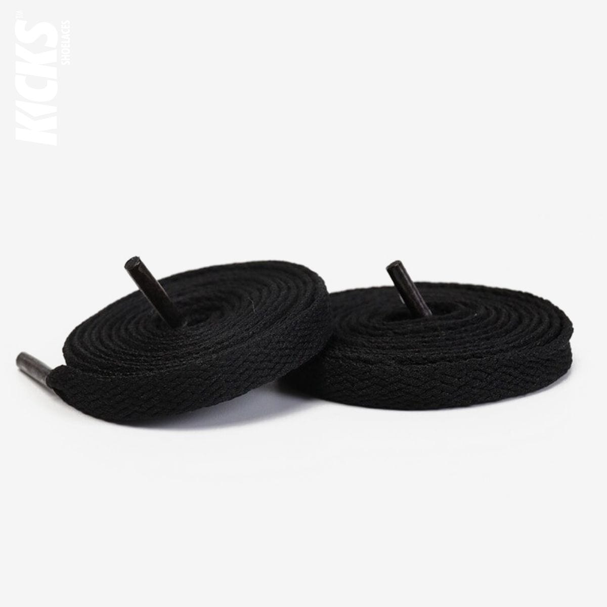 Black Replacement Nike Shoe Laces for Air Force 1 Sneakers by Kicks Shoelaces