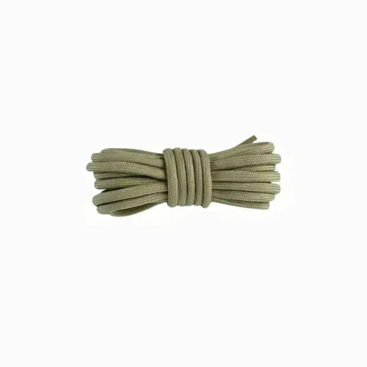 Olive green replacement rope laces for Yeezy 350 Tail Light sneakers by Kicks Shoelaces.