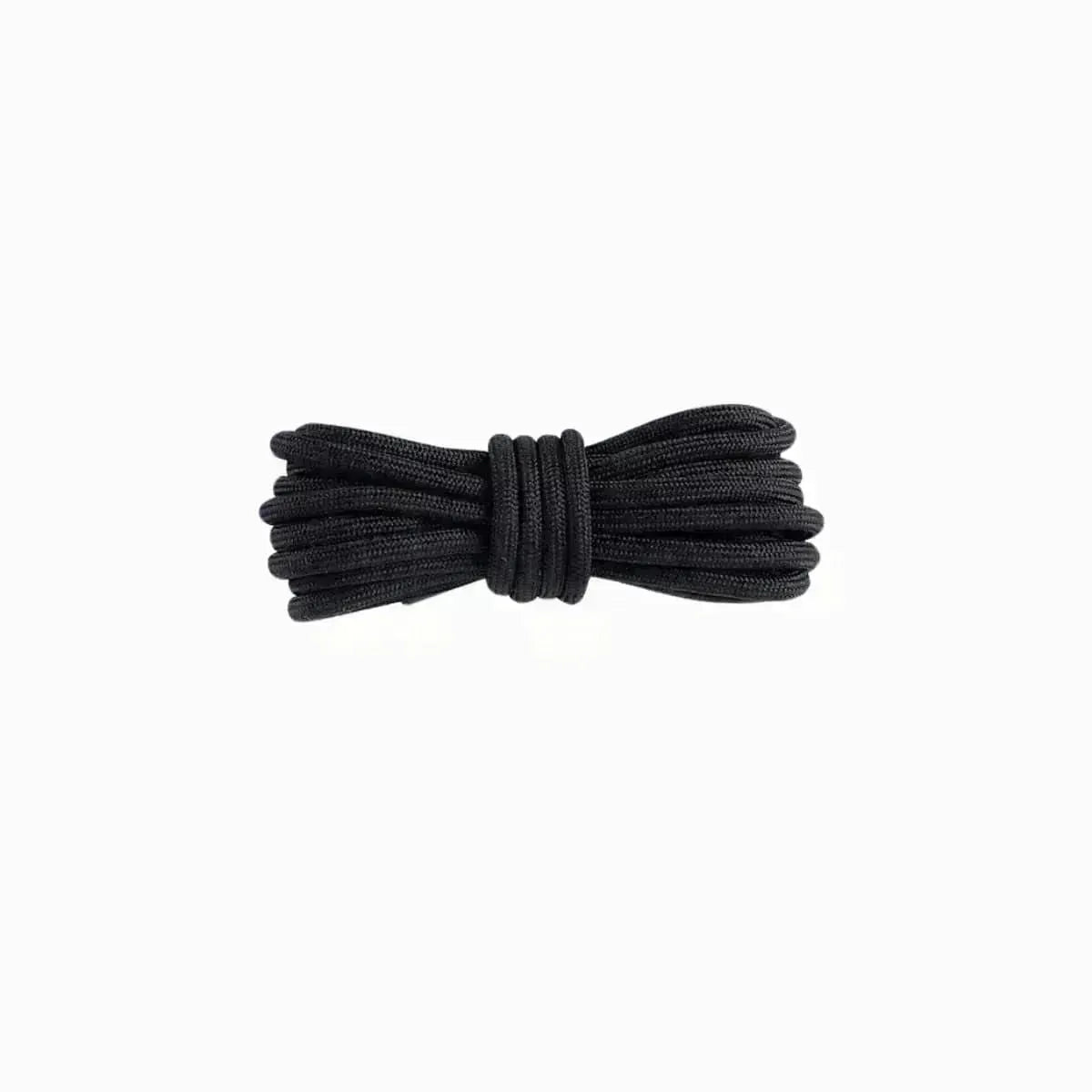Black replacement rope laces for Yeezy Sulfur sneakers by Kicks Shoelaces.