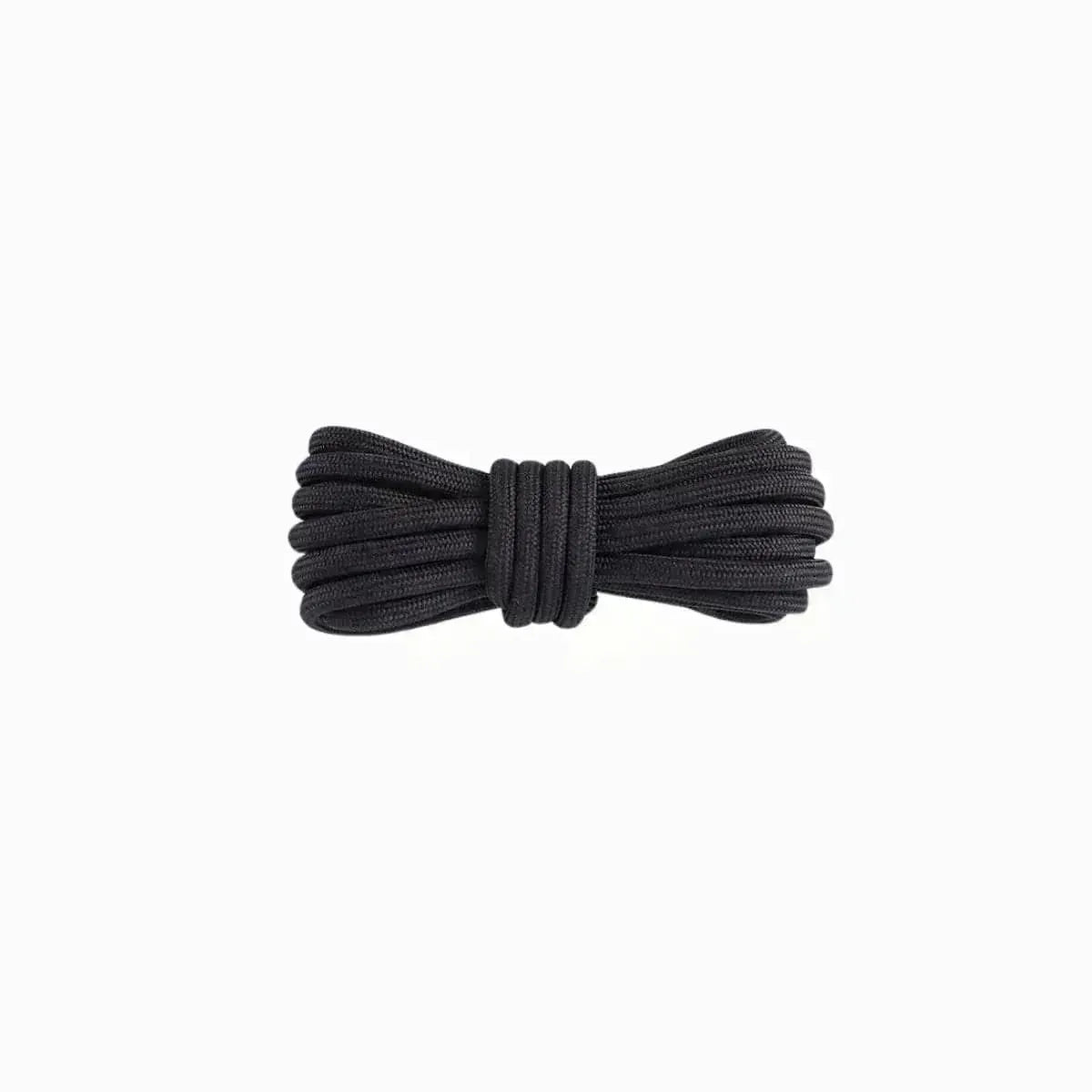 Black replacement rope laces for Yeezy Sulfur sneakers by Kicks Shoelaces.