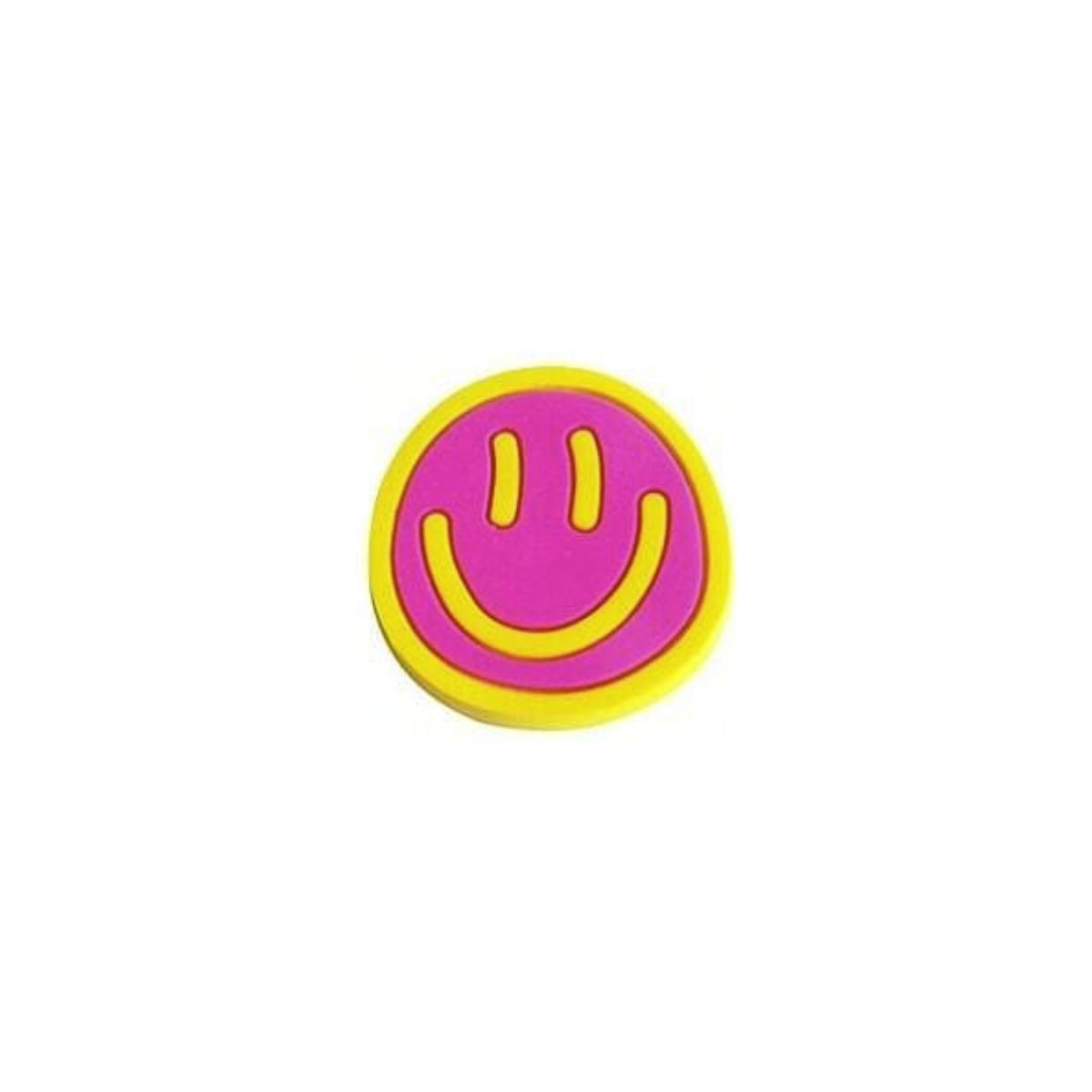 Yellow and pink smiley face shoe charms 7 pack compatible with Crocs and clogs