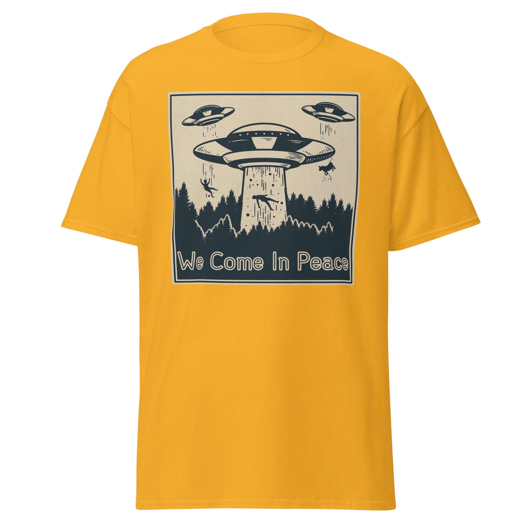 We Come In Peace Mens Graphic Space Tee - Kicks Shoelaces