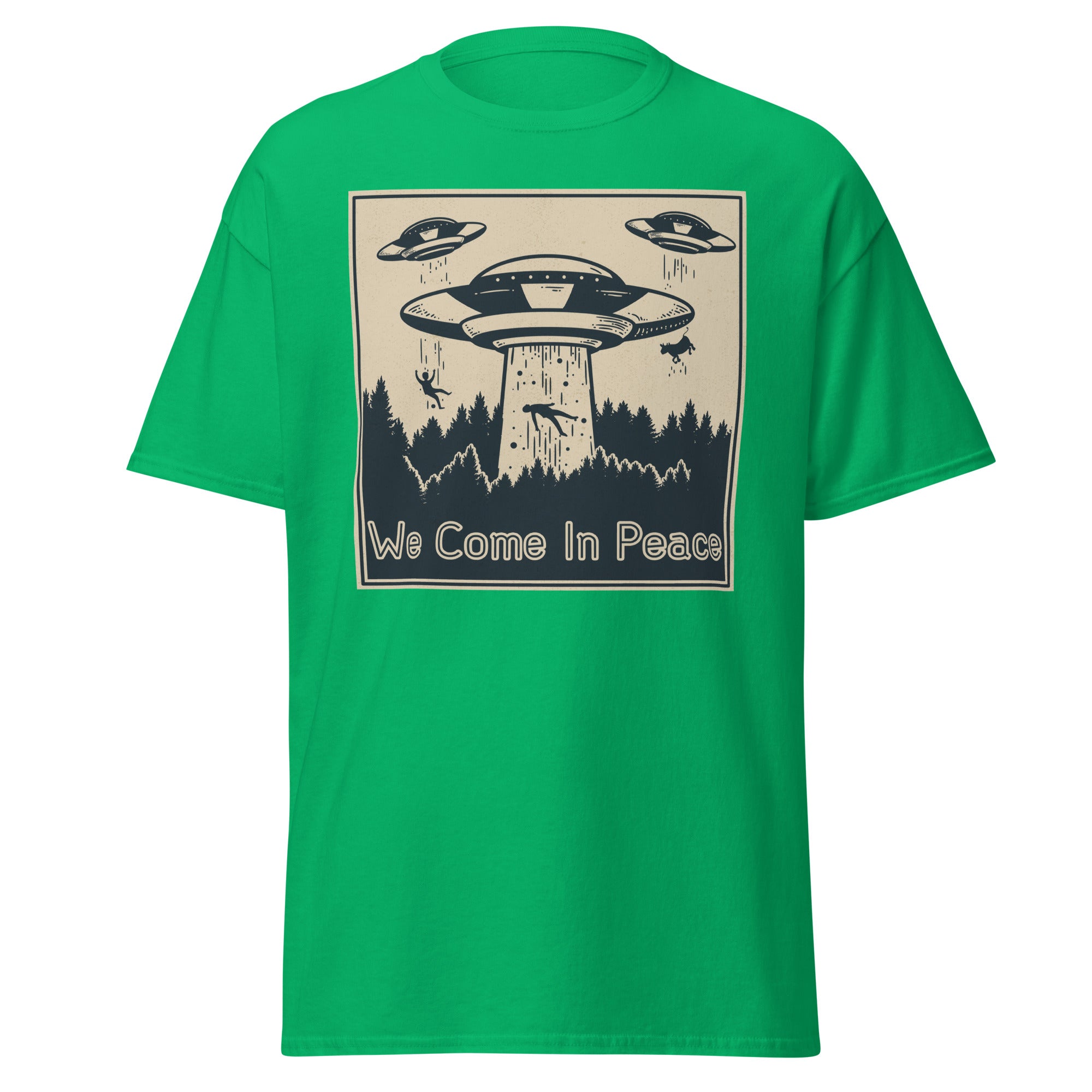 We Come In Peace Mens Graphic Space Tee - Kicks Shoelaces