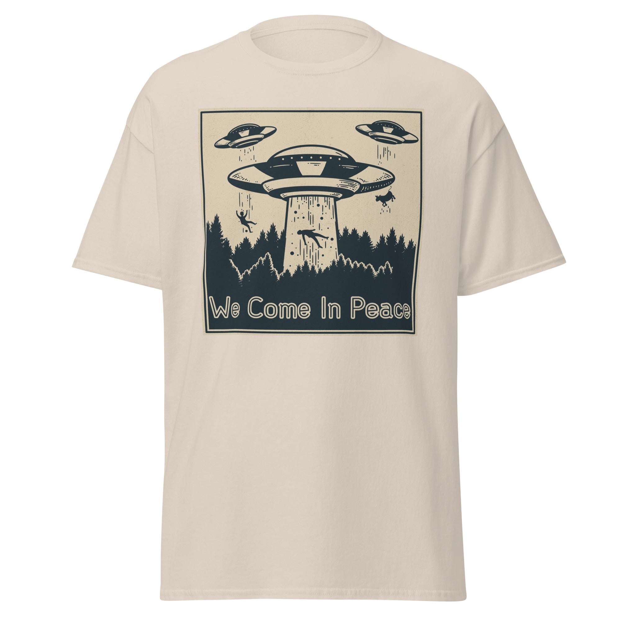 We Come In Peace Mens Graphic Space Tee - Kicks Shoelaces