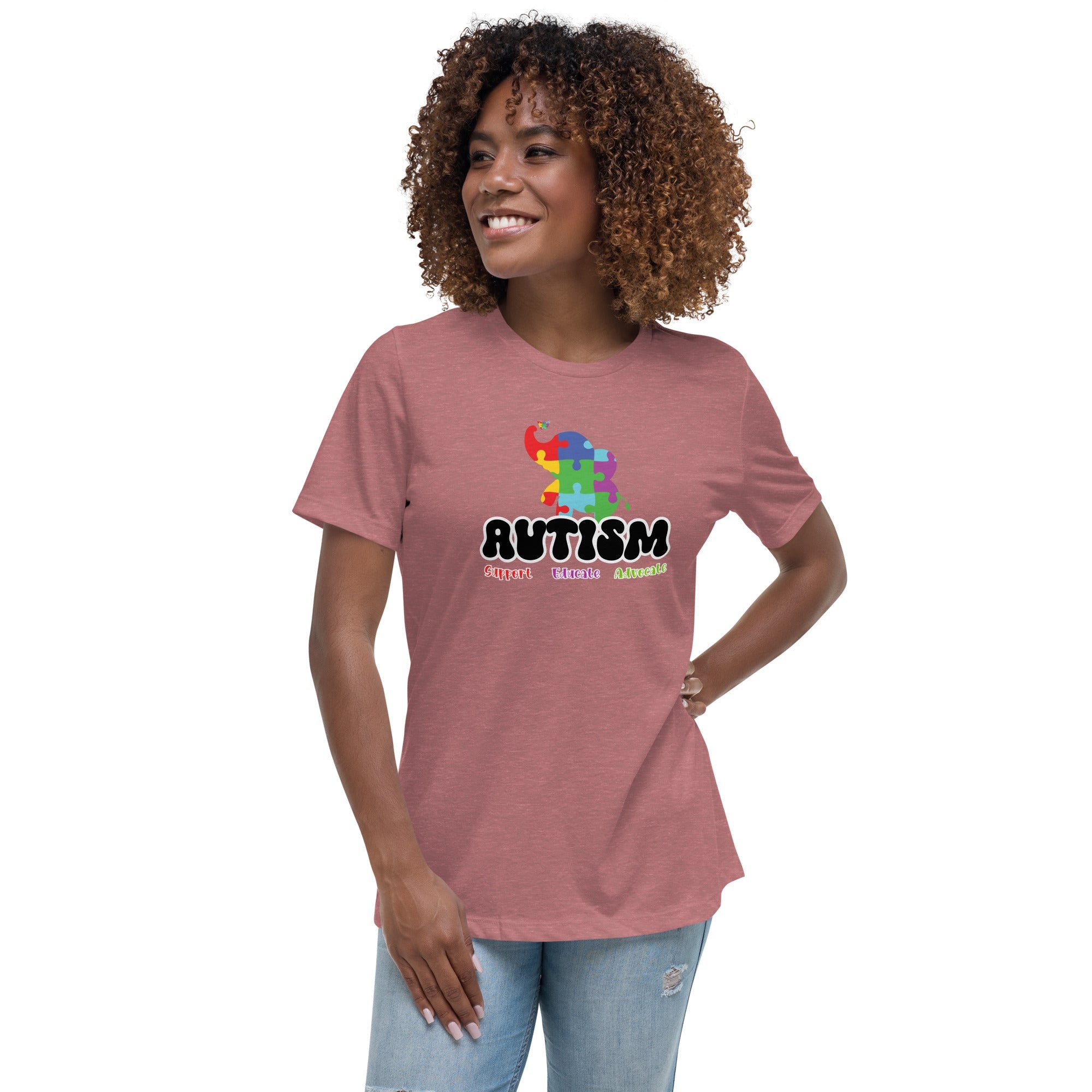 Women's Autism Elephant Custom T-Shirt - Kicks Shoelaces