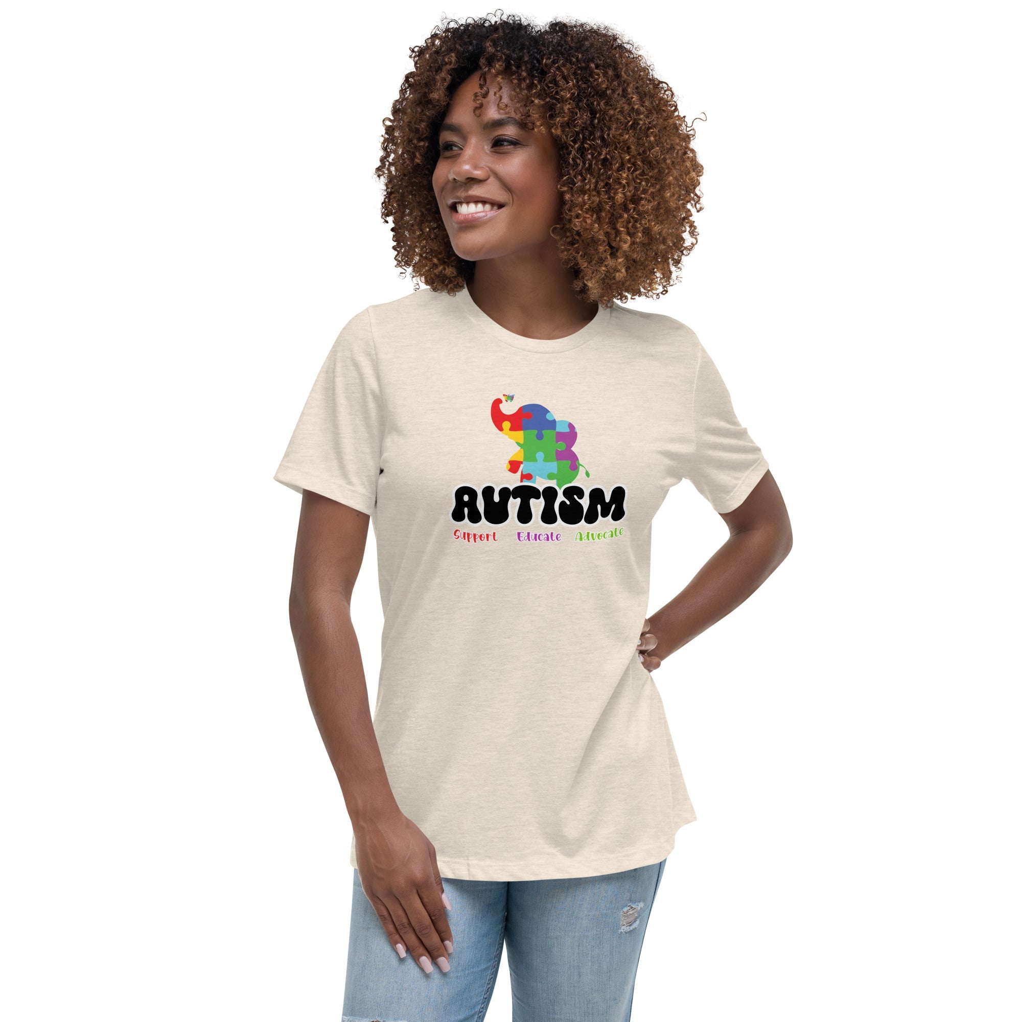 Women's Autism Elephant Custom T-Shirt - Kicks Shoelaces