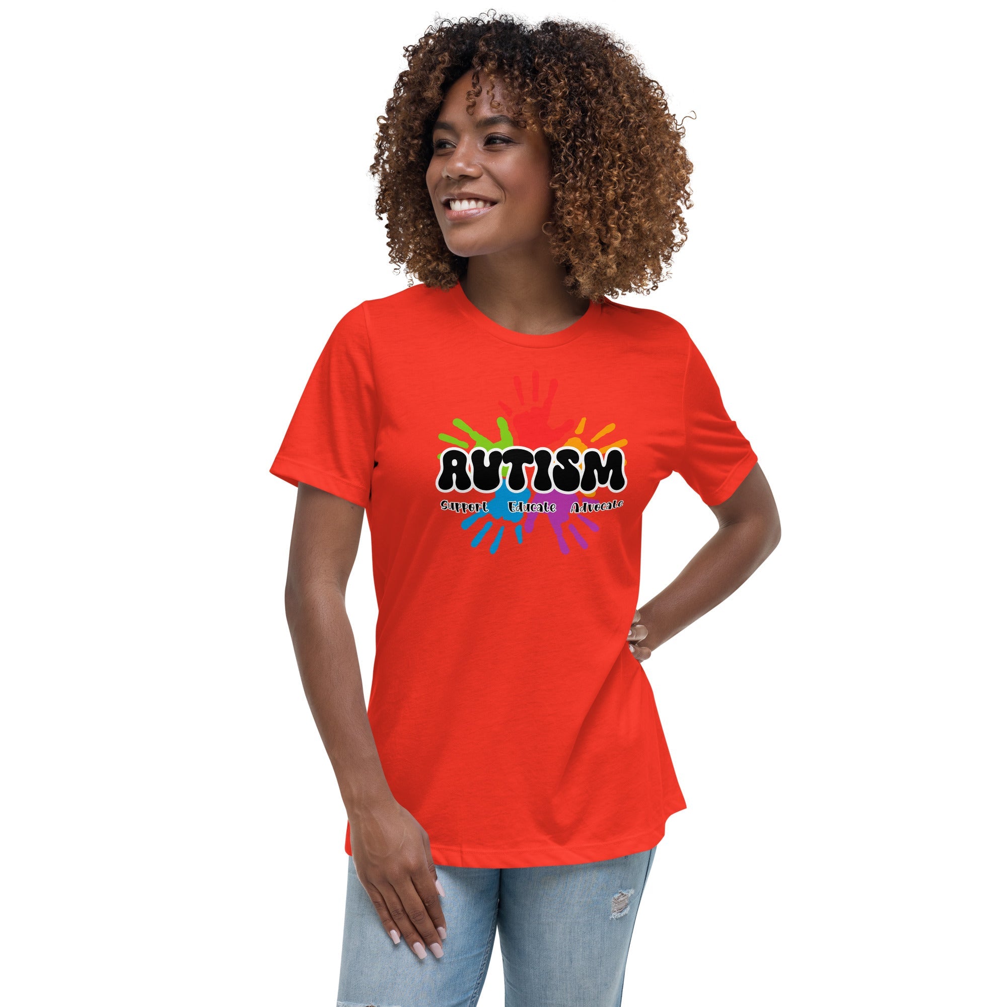 Women's Autism Hand Print Custom T-Shirt - Kicks Shoelaces