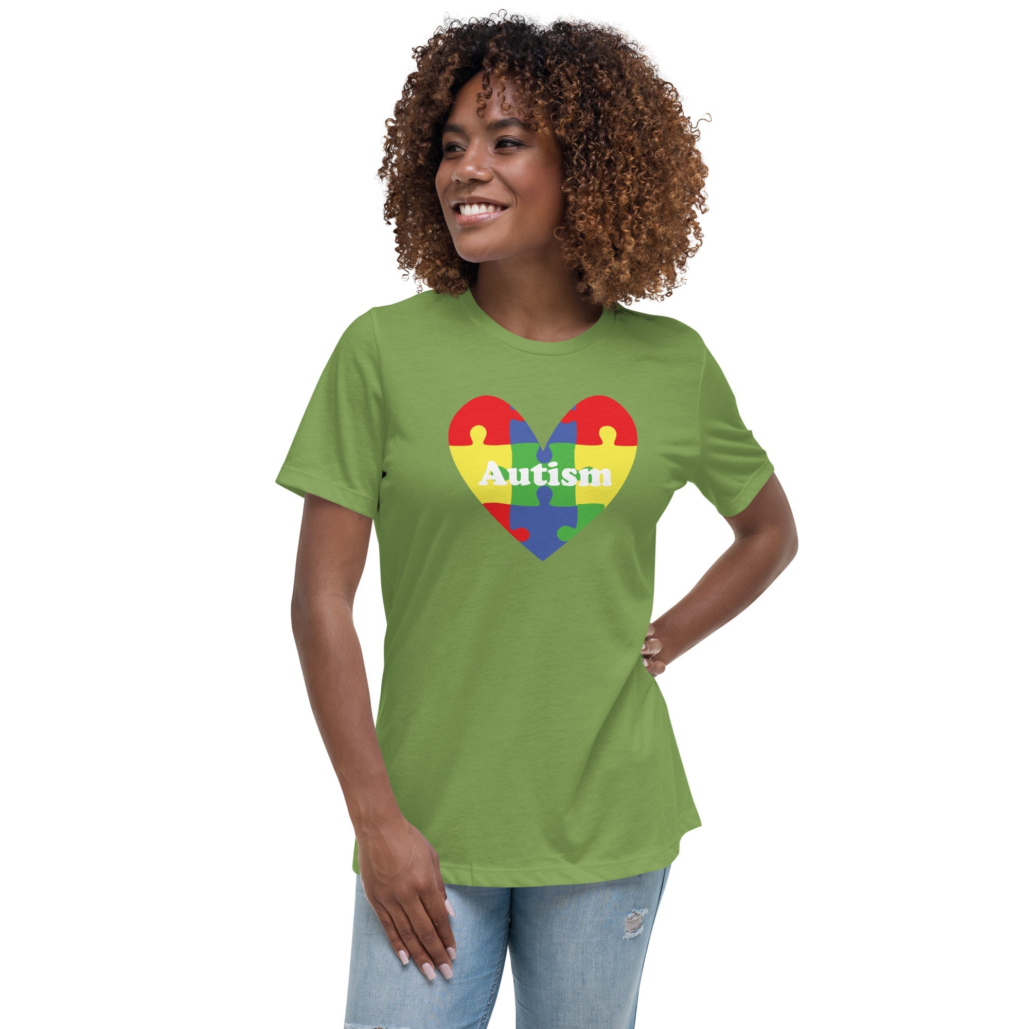 Women's Autism Heart Custom T-Shirt - Kicks Shoelaces