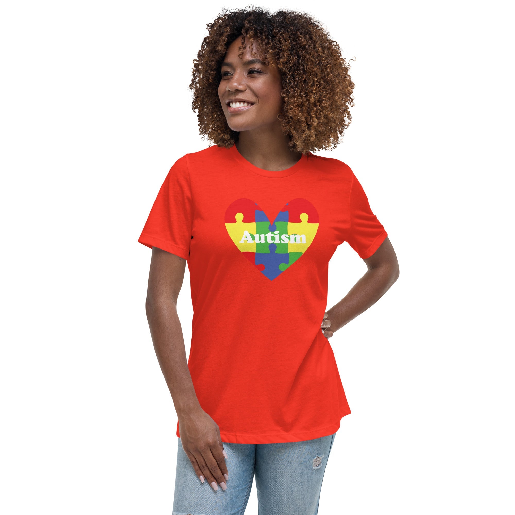 Women's Autism Heart Custom T-Shirt - Kicks Shoelaces