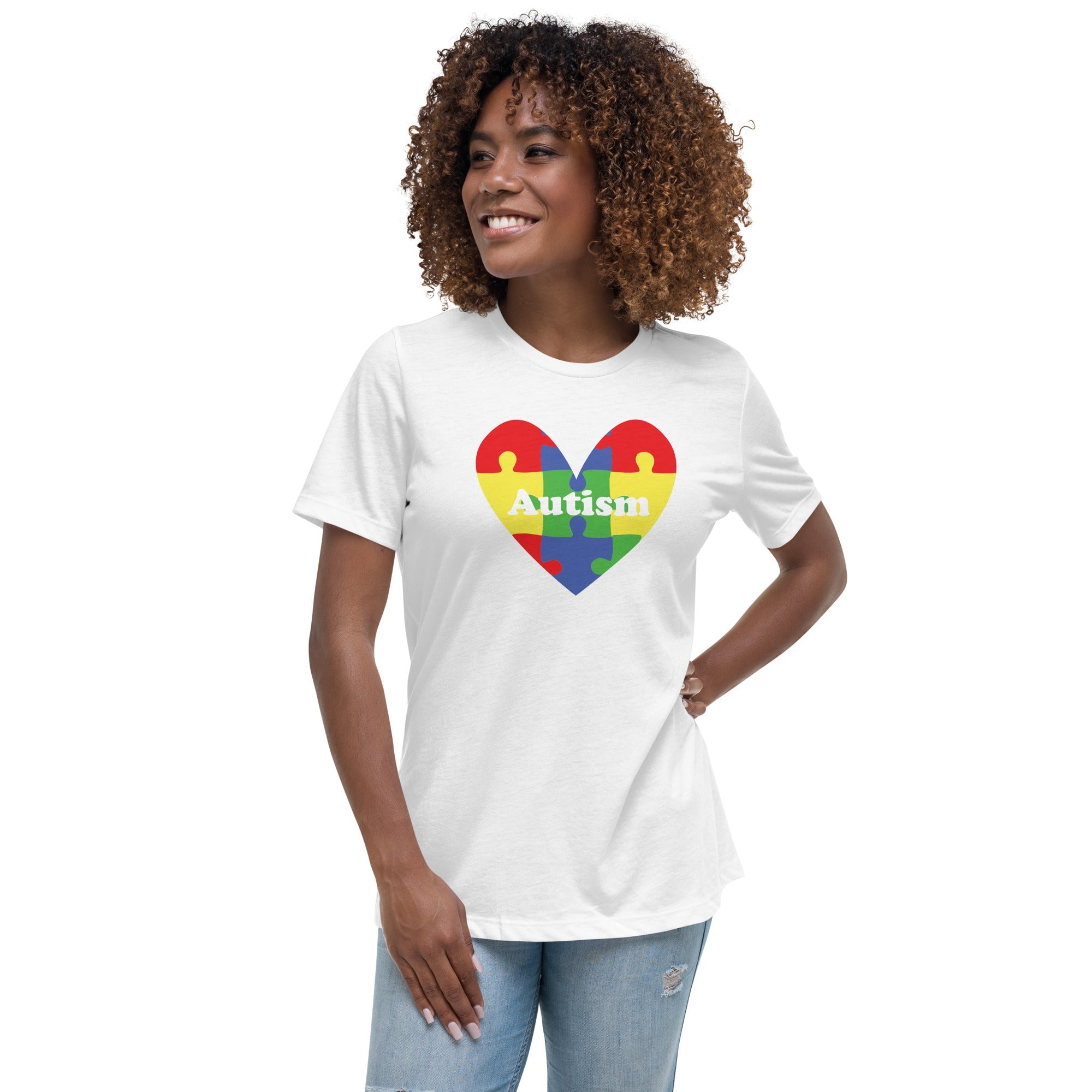 Women's Autism Heart Custom T-Shirt - Kicks Shoelaces