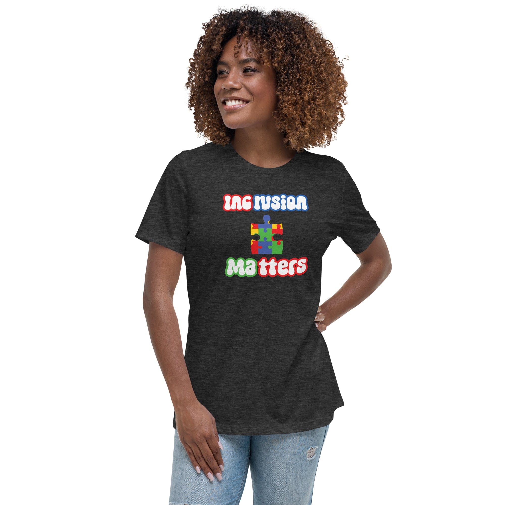 Women's Autism Inclusion Matters Custom T-Shirt - Kicks Shoelaces