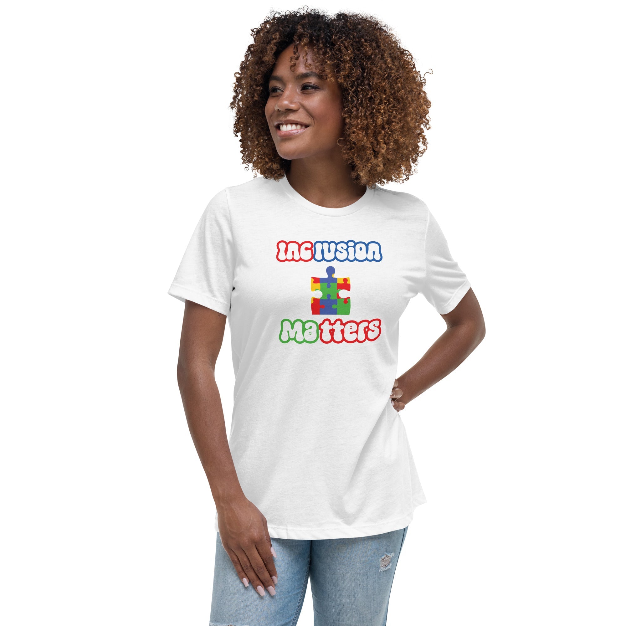 Women's Autism Inclusion Matters Custom T-Shirt - Kicks Shoelaces