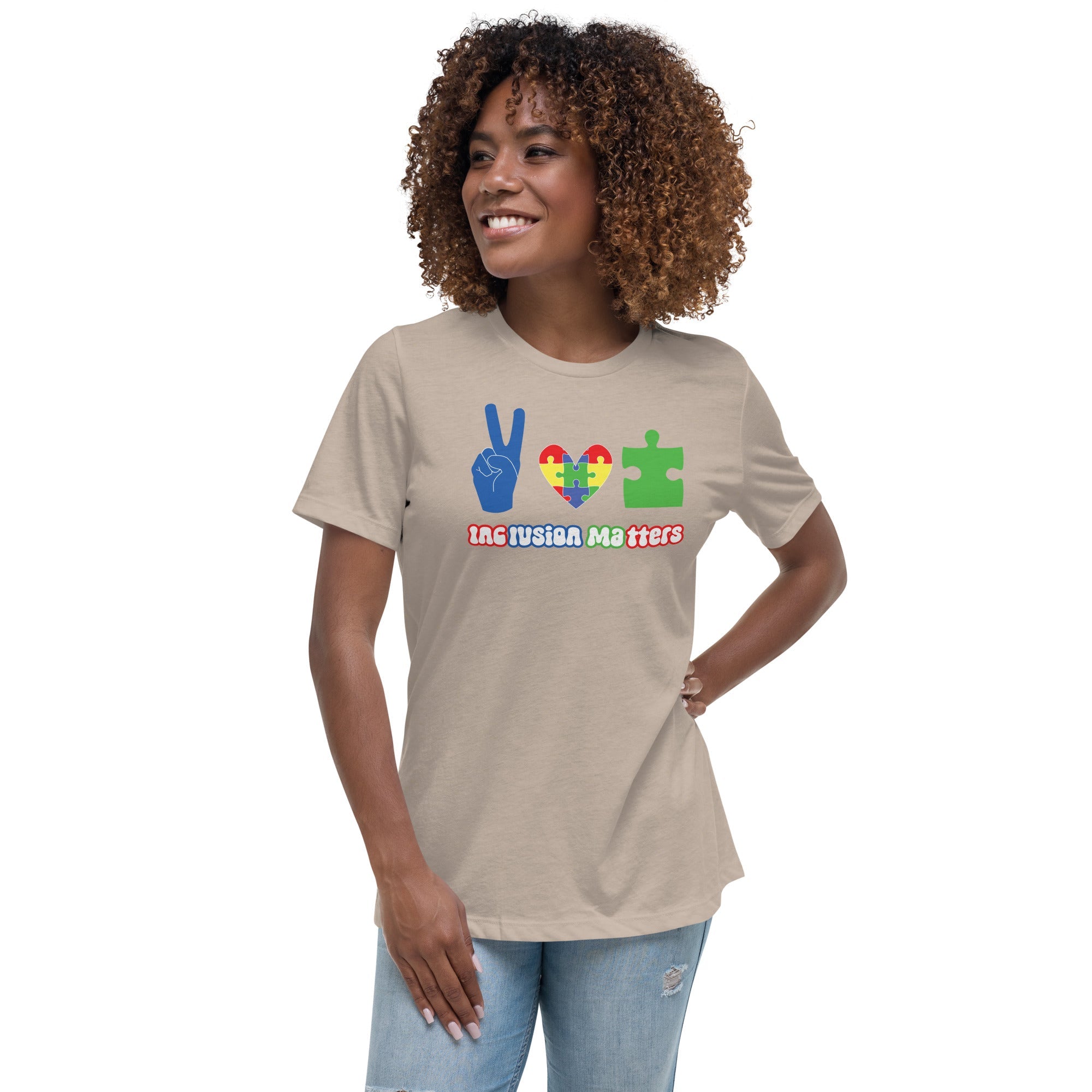Women's Autism Peace Custom T-Shirt - Kicks Shoelaces