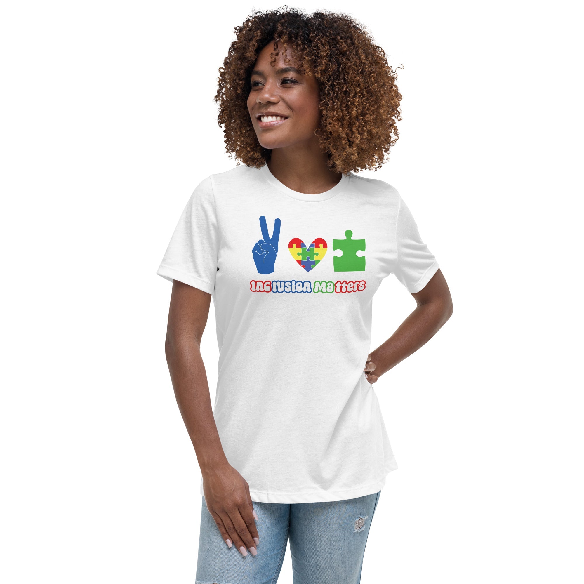 Women's Autism Peace Custom T-Shirt - Kicks Shoelaces