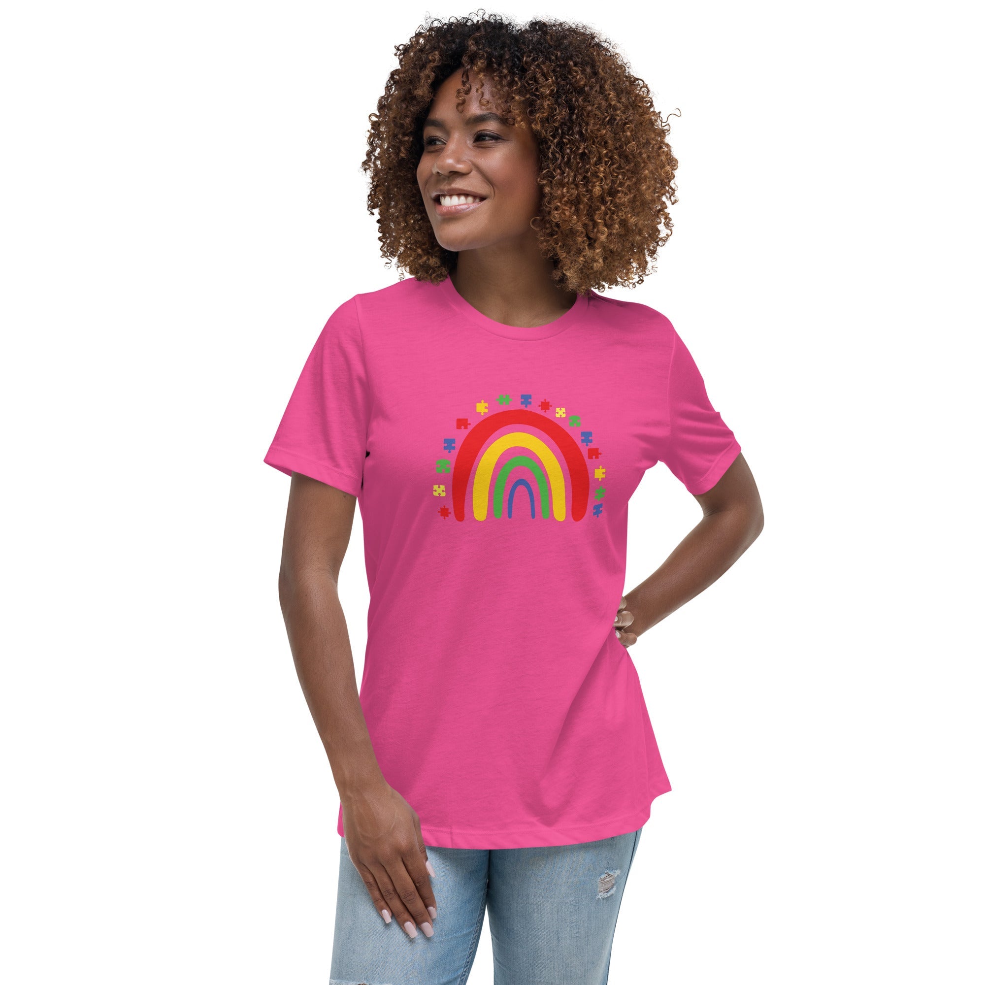 Women's Autism Rainbow Custom T-Shirt - Kicks Shoelaces