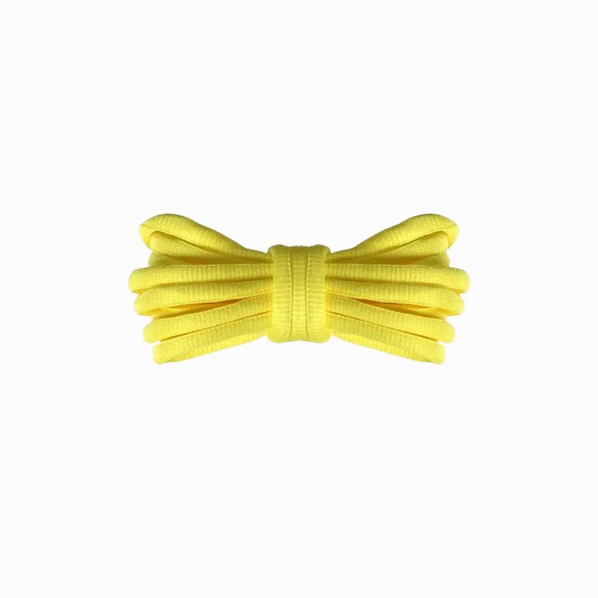 Yellow Nike Zoom Vomero 5 replacement laces, oval laces by Kicks Shoelaces.