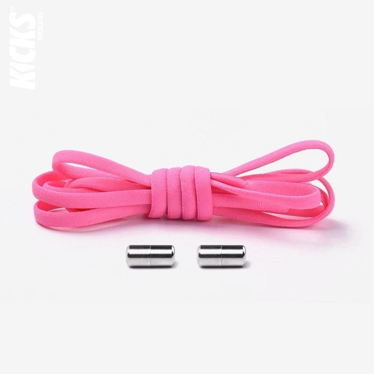 rose-pink-kids-elastic-no-tie-shoe-laces-for-sneakers-by-kicks-shoelaces